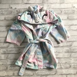 SAINT EVE | Swim Cover-Up Robe Unicorn Terrycloth Pastel Girl’s XS 5/6